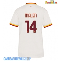 Camisa de time de futebol AS Roma Donyell Malen #14 Replicas 2º Equipamento Feminina 2026-27 Manga Curta